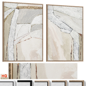 Accent Abstract Neutral Textured Wall Art C-955
