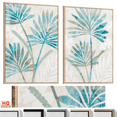 Palm Leaves Tropical Accent Wall Art C-956