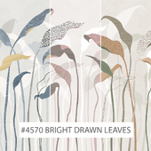Creativille | Wallpapers | 4570 Bright Drawn Leaves (seamless)
