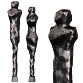 Sculptures abstract male and female figures