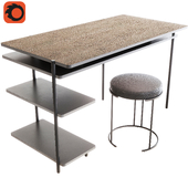 Table and stool Living Divani Aero D+Nina