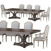ebanista luciani rectangular dining table and chair