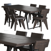 Yukon обеденный стол и стулья CRATE&BARREL