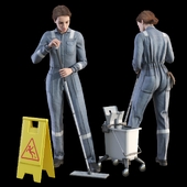 Cleaning woman