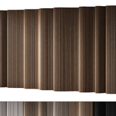 433 wall composition 14 wave fluted raised wood Reeded Panels 01
