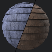 Roof Tile Materials 71- Dirty Concrete Roofing | Seamless, Pbr, 4k