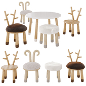 Table and chairs for the children&#39;s room "Animals"