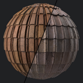 Roof Tile Materials 73- Dirty Concrete Roofing | Seamless, Pbr, 4k