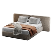 Zip Bed with 2 Headboard by Calligaris