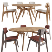 Amelia dining table and Nordic dining chair