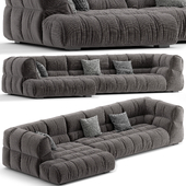 Modern Gray L-Shape Sectional sofa