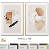 Beige Accent Watercolor Abstract Wall Art P-654