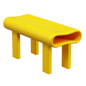 Yellow Modernist Bench