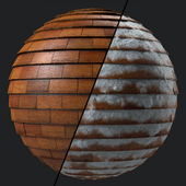 Roof Tile Materials 76- Wooden Roofing By Snow | Sbsar, Seamless, Pbr, 4k