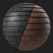 Roof Tile Materials 78- Wooden Roofing By Snow | Sbsar, Seamless, Pbr, 4k