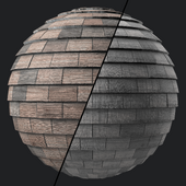 Roof Tile Materials 79- Wooden Roofing By Snow | Sbsar, Seamless, Pbr, 4k