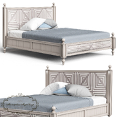 Ohm. Bed Coventry 160 gray with textile panels
