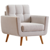 Tbfit Linen Fabric Accent Chair