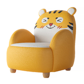Children Armchair Yellow Cat Shape by LINSY KIDS