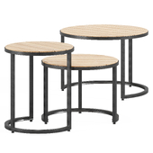 Three Industrial Nesting Tables