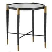 Peter Matte Black and Gold End Table