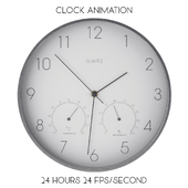 Часы с анимацией 24 часа