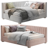 Avalon Upholstered Corner Storage Bed-Queen size