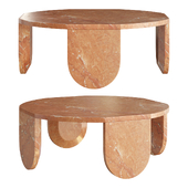 Tobias Coffee Table, Rosso Alicante Marble by Soho Home