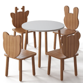 Children's table and chairs rumekids Fauna