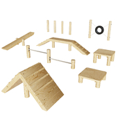 Equipment for dog playgrounds in ECO style