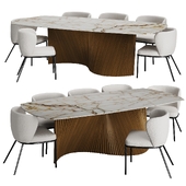 Orbit Dining table and chair Ciselia