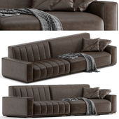 Elegant modern leather sofa