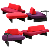 Public spaces seating and modular systems Ischia by Tacchini
