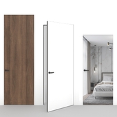 ОМ Двери INVISIBLE DOORS зеркало, шпон на деревянном каркасе