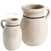 Zara Home - Striped Terracotta Vases