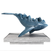 Abstract whale sculpture