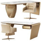 Rotolo Desk and Kira Armchair by EFORMA