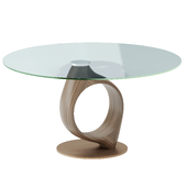 Oasis Glass, round glass dining table