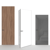 ОМ Двери INVISIBLE DOORS  шпон, цветное стекло на деревянном каркасе