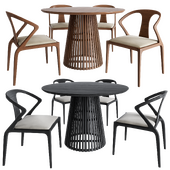 Jeanette Round table and Casa Kay dining chair