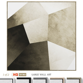Olive Accent Large Abstract Wall Art C-997