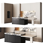 Modern kitchen with marble