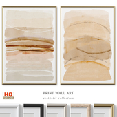 Abstract Watercolor Strokes Neutral Wall Art P-660