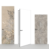 OM Doors INVISIBLE DOORS wallpaper, plaster on a wooden frame