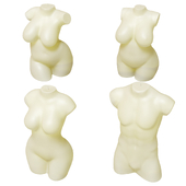 Set of male and female figure candles