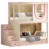 Кровать дизайнерская двухуровневая Kids room 13