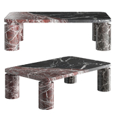 Carter Coffee Table, Rosso Levanto Marble by Soho Home