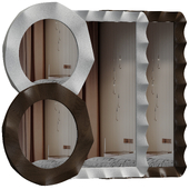Wall mirror 5 with 2 materials