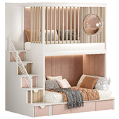 Кровать дизайнерская двухуровневая Kids room 14