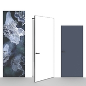 ОМ Двери INVISIBLE DOORS обои, под покраску на деревянном каркасе с алюминиевой кромкой